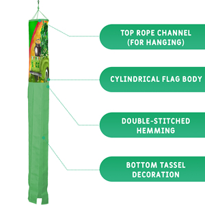 Decoración de Superficie para Ductos de Aire 75D, Diseño St. Patrick's Creek y Elk, 30*45CM, con 6 Tiras de Gráficos Impresos Digitalmente de 5*60CM - Product Image 3