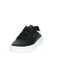 Zapatillas Deportivas con Cordones y Amortiguación para Hombre, Lona Negra y Blanca, para Todas las Temporadas, Talla 42