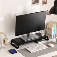Support d'écran pour ordinateur de bureau, support de rangement pour écran de bureau, support d'extension avec chargeur USB