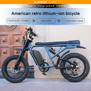 Vélo Urbain Rétro 20 Pouces avec Pneus Larges, Moteur Puissant 48V 1500W 18Ah, Double Suspension, Selle Longue, Moteur Arrière, Repose-Pieds - Product Image 4