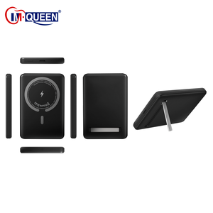 Custom Logo Small Magnetic Wireless Powerbank 5000mAh/10000mAh Ultra Slim Portable Fast Charge with Holder for <b>Phone</b> - Product Image 3