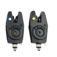 Excellente qualité 6 couleurs LED veilleuse JZH-RF1688 4 + 1 ensemble alarme de morsure de pêche à la carpe noire avec oreilles d'accroc