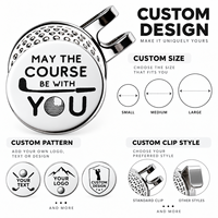 Clip marqueur de balle de golf en alliage de zinc émaillé, accessoire de golf, marque privée, cadeau de tournoi, vente en gros