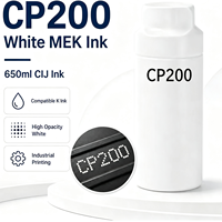 Kompatibel dengan K CP200 Putih. Tinta 650ml untuk Printer Inkjet Kontinu CIJ Pencetakan Industri