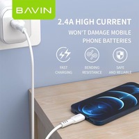 BAVIN Cable de Datos de Carga Rápida para Teléfono Móvil CB221 de 18W y 2.4A con Micro USB y Tipo C, Precio de Fábrica al Por Mayor y Personalizado