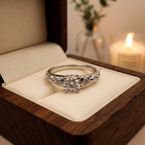 Joyería de Lujo para Mujer, Oro Sólido de 14K, 2 Quilates, Diamante Cultivado en Laboratorio con Corte Clásico VVS/VS EF, Certificado IGI, para Bodas y Fiestas - Product Image 1