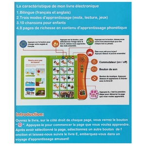 Libro Bilingüe Francés-Inglés para el Aprendizaje, Suministro de Fábrica, Juguetes Educativos, Libro Sonoro para Niños - Product Image 4