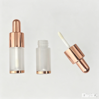 Tube de brillant à lèvres vide en forme de biberon pour la vente en gros, 2,5 ml, or rose/argent, emballage cosmétique
