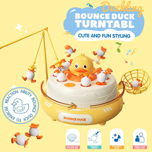 <span class=keywords><strong>Jeu</strong></span> de lancement de canards rebondissants amusant avec filet de capture et pêche magnétique, jouet sensoriel Montessori pour enfants, cadeau - Product Image 5