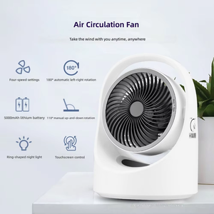 Ventilador Circulador Inalámbrico Recargable con Motor DC Silencioso y Eficiente Energéticamente, Funcionamiento Máximo de 25 Horas, Batería USB de 5200mAh, 5 Velocidades, Automático - Product Image 4