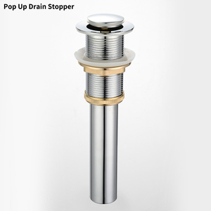 304 الفولاذ المقاوم للصدأ كبير زر أداة تصريف منبثقة سدادة كروم حوض دفع أسفل المياه بالوعة استنزاف - Product Image 6