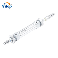 Mini cylindre pneumatique série DN/DSNU 32 acier inoxydable ISO6432 actionneur linéaire pneumatique standard sans tige pièces pneumatiques