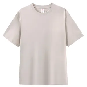 Tシャツ卸売工場ユニセックスコットンOネックホワイトプレーンTシャツレギュラーフィットヘビーコットン特大Tシャツ