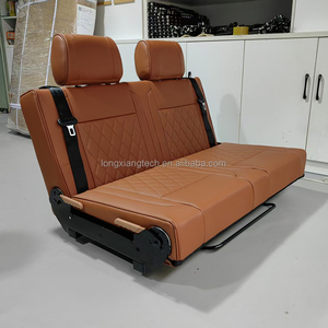 LXRV 100cm de ancho de alta calidad Napa cuero <span class=keywords><strong>Camper</strong></span> Van 2 plazas asiento doble cama silla RV asiento personalizado para MPV Van Motorhome - Product Image 4