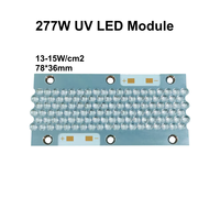 Module de lampe UV COB à haute intensité de rayonnement 277W, 13-15W/cm2, 78*36mm, 385nm, 395nm, 405nm, pour le durcissement LED et les imprimantes 3D