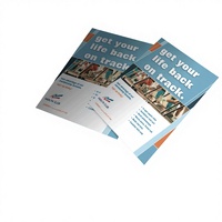 Service d'impression de prospectus en papier kraft écologique recyclable, couleur pleine, brillant/mat, 4x6, avec logo personnalisé, vente en gros