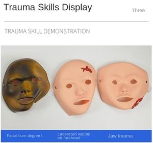Maniquí de enseñanza médica Módulo de cuidado de traumatismos y quemaduras de 16 componentes Simuladores de quemaduras faciales y heridas Modelo de evaluación de traumatismos - Product Image 5