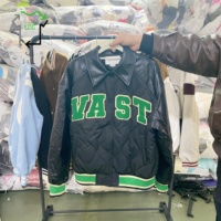 Jaket Varsity Grade Satu Grosir, Jaket Baseball Bekas Gaya Retro Warna Campur, Bale Pakaian Bekas untuk Toko Barang Bekas