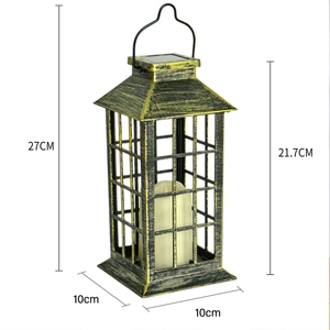 Linterna Solar Vintage Grid Plus, Lámpara Colgante para Exteriores, Impermeable, con LED Intermitente, Luz Nocturna Cálida Amarilla para Decoración Navideña - Product Image 2