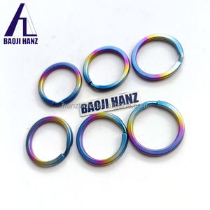 Porte-clés en titane rond plat coloré 14mm 18mm 19mm 25mm 30mm 32mm - Product Image 4