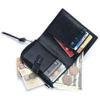Dompet Pendek Kulit Asli Unisex Multi-Kartu Terbaru yang Laris Manis dengan Fitur Anti Air dan Penutup Ritsleting & Hasp