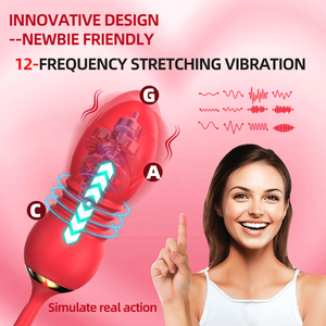 Người bán hàng tốt nhất doruila bí ẩn trêu ghẹo chăm sóc sức khỏe góc 3 lưỡi liếm & 12 cơ thể phù hợp với thrusting dildo Vibrator hoa cho tình yêu món quà - Product Image 2