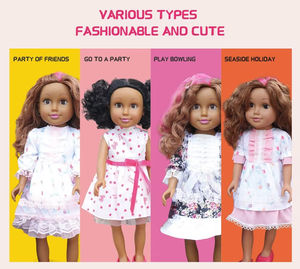 Alta calidad 18 pulgadas vinilo <span class=keywords><strong>de</strong></span> plástico realista marrón <span class=keywords><strong>Afro</strong></span> americano moda chica joven muñeca 46cm grandes muñecas <span class=keywords><strong>de</strong></span> juguete negras con <span class=keywords><strong>vestido</strong></span> - Product Image 4