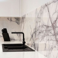 Dalles de marbre de neige de rivière d'hiver polies modernes de haute qualité naturelles YUANDA OEM pour l'intérieur, pour le salon, la salle à manger, la cuisine