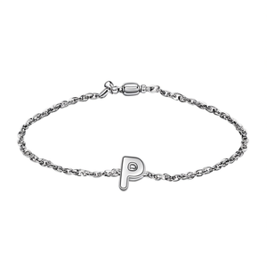 Cavigliera in acciaio inossidabile con lettera P per gioielli da donna alla moda - Product Image 1