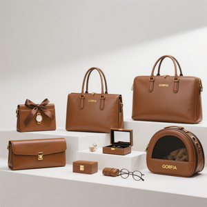 GORFIA Leather Collection Set Bolsos Monederos Estuches de joyería Bolsas de viaje para mascotas Perfectas para mujeres con estilo y <span class=keywords><strong>padres</strong></span> de mascotas de alta calidad - Product Image 6