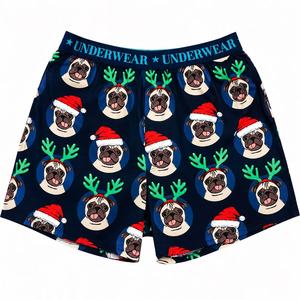 Calzoncillos bóxer <span class=keywords><strong>de</strong></span> cintura alta para hombre, 100% algodón tejido, transpirables, <span class=keywords><strong>de</strong></span> secado rápido, estampados, <span class=keywords><strong>de</strong></span> corte holgado con cintura elástica - Product Image 3