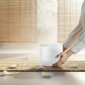 Cuenco de cristal para cantar, accesorio de yoga y meditación con nota F de 8 pulgadas para práctica espiritual y relajación - Product Image 2