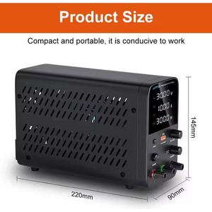 แหล่งจ่ายไฟฟ้ากระแสตรงแบบตั้งโปรแกรมได้ WANPTEK 30V 5A 150W พร้อมพอร์ต USB ชาร์จเร็ว - Product Image 5