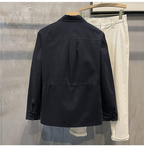 Asian Size Runs Small New <strong>Men's</strong> Casual Workwear <strong>Cargo</strong> <strong>Jacket</strong> with Lapel Collar Vintage Outerwear Sehe Fashion - Product Image 6