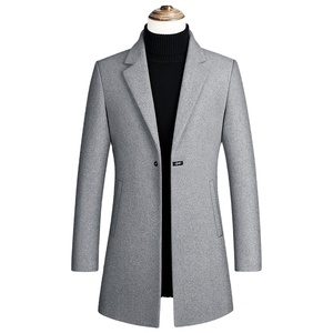 Nouveau Manteau Long en Laine pour Homme Version Coréenne à Bouton Unique – Collection 2026 – Grande Vente - Product Image 1