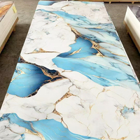 Panneau mural en PVC brillant Foju 1220*2440, 2 mm, 3 mm, feuille de marbre PVC pour revêtement mural UV