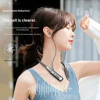Écouteurs A12 pour 6.0, style tour de cou, étanches IPX5, semi-intra-auriculaires, sans fil, sportifs, avec emplacement pour carte, nouveau modèle privé transfrontalier