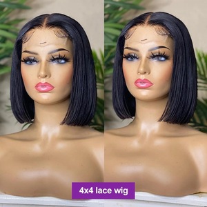 Nuevas Pelucas de Fibra Sintética Bob Corto Liso de Alta Calidad para Mayoristas 2026, con Encaje Frontal y Cabello Remy Brasileño para Mujeres - Product Image 4