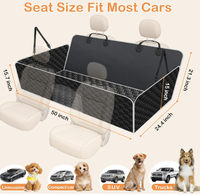 Housse de siège de voiture détachable 600D étanche pour hamac pour chien Support à fond dur pour extension de siège arrière anti-rayures 400lbs pour chiens