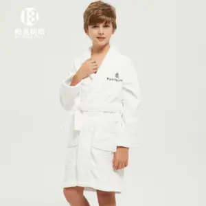 Peignoir en velours gaufré piqué pour enfants 100% coton de luxe de haute qualité pour hôtel cinq étoiles et spa châle unisexe quatre saisons