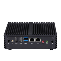 Mini PC industriel Qotom J3160 Quad-Core, double LAN, sans ventilateur, ordinateur de bureau pare-feu, Linux, RJ-45, Minipc