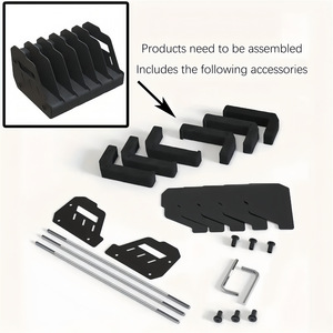 Estante de almacenamiento para pistolas de juguete, soporte de exhibición multiusos negro con 6 compartimentos para pistolas de juguete de 8 a 13 años, unisex - Product Image 2