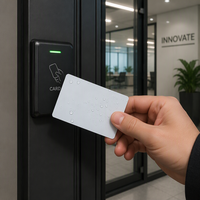 Tarjeta PVC NFC Personalizada para Reseñas de Google, NTAG213 13.56MHz, Impermeable, Sin Contacto, con Adhesivo para la Parte Posterior, para Negocios