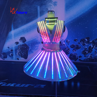 Robe LED Laser Lumineuse pour Femme – Tenue Scintillante pour DJ, Danseuse, Soirées en Boîte de Nuit, Carnavals, Parades, Fêtes, Spectacles et Événements