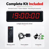 Jam Dinding LED Digital 1,8 Inci Merah Hijau OEM Multifungsi Penghitung Mundur Penghitung Naik Stopwatch Elektrik Dengan Remote