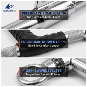 Barre de traction et de pression pour triceps en acier réglable de haute qualité avec revêtement en caoutchouc solide PK - Product Image 5