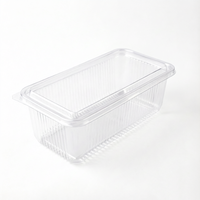 Transparante wegwerp voedselbewaarbox met veilige sluiting, lekbestendige container voor brood, fruit & snacks