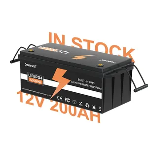 Quảng đông nhà sản xuất 12V 200AH Xe golf LiFePO4 Phosphate Sạc Pin Lithium ion cho biển