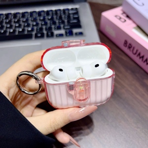 Étui de protection à motif rayé ondulé avec boucle de verrouillage pour écouteurs sans fil Apple <span class=keywords><strong>Airpods</strong></span> Pro 3, <span class=keywords><strong>coque</strong></span> de chargement - Product Image 3