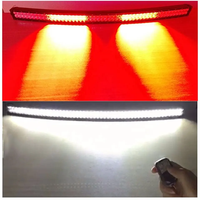 Barre lumineuse LED stroboscopique incurvée bicolore 32 42 50 52 pouces pour voitures et camions tout-terrain, lumière de conduite ambre et blanche, barre lumineuse LED de rampe